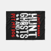 Ghost Hunter Paranormal Hunting Investigator Dog L Fleece Deken (Voorkant (Horizontaal))