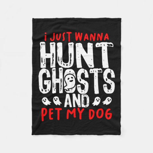 Ghost Hunter Paranormal Hunting Investigator Dog L Fleece Deken (Voorkant)