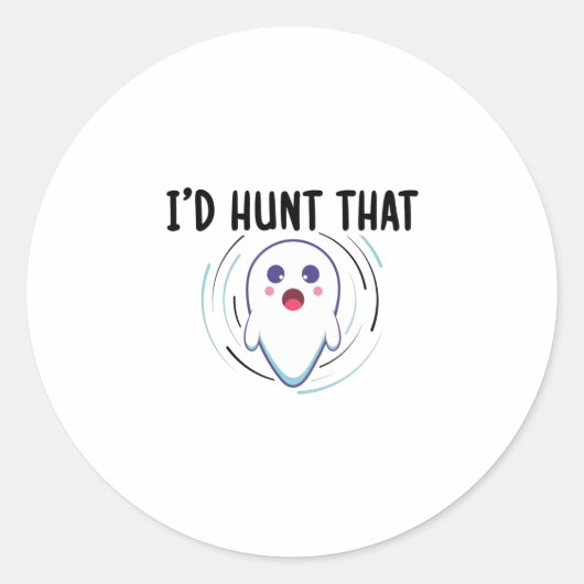 Ghost Hunter Ronde Sticker (Voorkant)