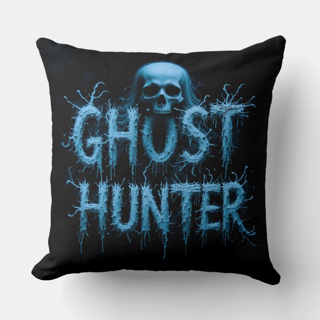 Ghost Hunter Skull Kussen (Voorkant)