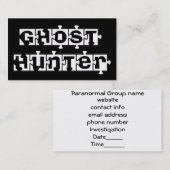Ghost Hunters Puzzle Pcs zwarte visitekaartjes (Voorkant / Achterkant)