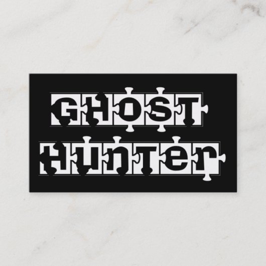 Ghost Hunters Puzzle Pcs zwarte visitekaartjes (Voorkant)