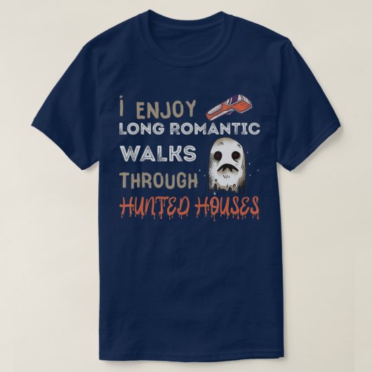 Ghost Hunting Long Romantic Walk Hunted House Para T-shirt (Design voorkant)