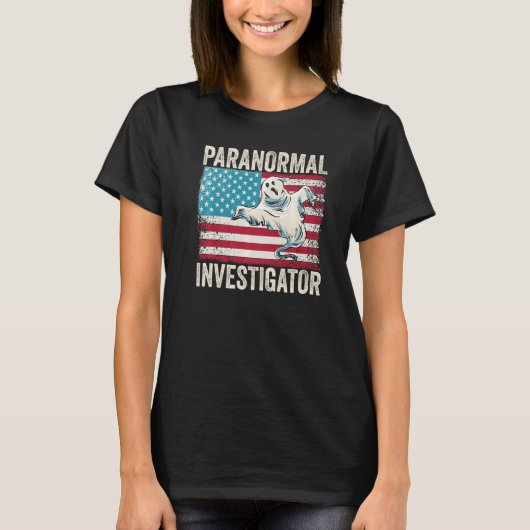 Ghost Hunting Paranormal Investigator  4 T-shirt (Voorkant)