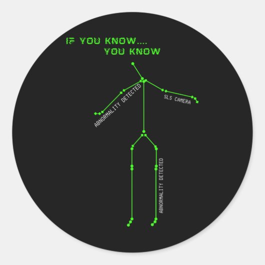 Ghost Hunting SLS Camera Stick Man Nieuwigheid Spo Ronde Sticker (Voorkant)