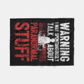 Ghost Hunting waarschuwt paranormale onderzoeker Fleece Deken (Voorkant (Horizontaal))