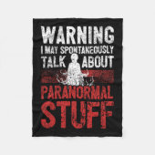 Ghost Hunting waarschuwt paranormale onderzoeker Fleece Deken (Voorkant)