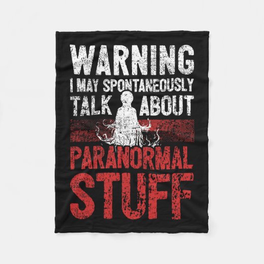 Ghost Hunting waarschuwt paranormale onderzoeker Fleece Deken (Voorkant)