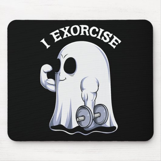 Ghost I Exorcize Fun Gym Oefening Workout Spooky H Muismat (Voorkant)