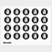 Ghost I Exorcize Fun Gym Oefening Workout Spooky H Ronde Sticker (Vel)