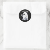 Ghost I Exorcize Fun Gym Oefening Workout Spooky H Ronde Sticker (Tas)