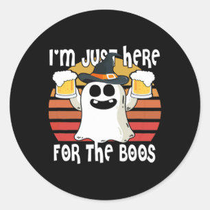 Ghost Ik ben hier alleen voor Boos1 Ronde Sticker