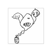 Ghost in a can illustration art stamp rubberstempel (Afrduk)