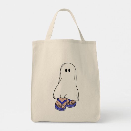 Ghost in Blue Sandals Tote Bag (Achterkant)