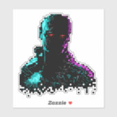 Ghost in de Kunst van de ASCII van Wires Sticker (Vel)