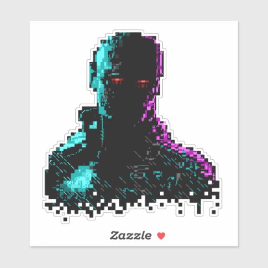 Ghost in de Kunst van de ASCII van Wires Sticker (Vel)