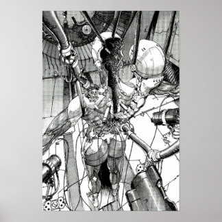 Ghost in de shell man machine interface poster