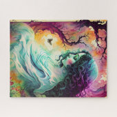 Ghost in het bos Fantasy Art Legpuzzel (Horizontaal)