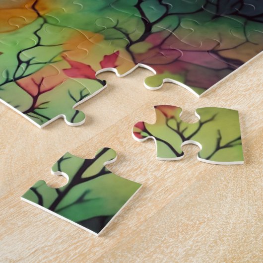 Ghost in het bos Fantasy Art Legpuzzel (Zijkant)