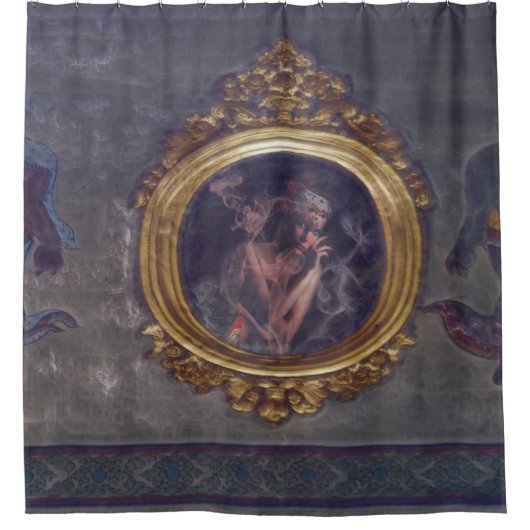 Ghost in het spiegelgordijn douchegordijn (Voorkant)