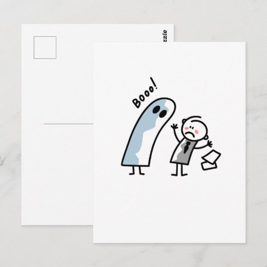 Ghost in kantoor briefkaart (Voorkant / Achterkant)