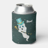 Ghost in Night Sky top Hat Skull Cane Blikjeskoeler (Blikje Voorkant)