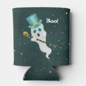 Ghost in Night Sky top Hat Skull Cane Blikjeskoeler (Achterkant)