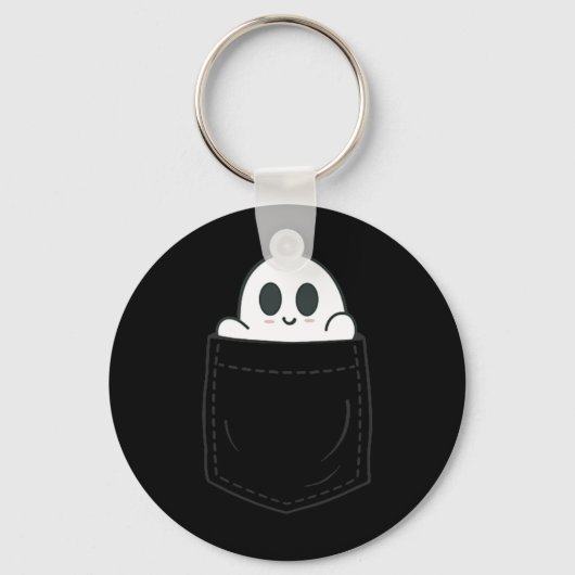 Ghost in Pocket Halloween Sleutelhanger (Voorkant)