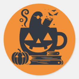 Ghost in Pumpkin Mok Sticker