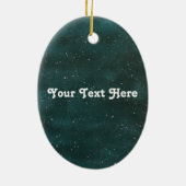 Ghost in Sterrennacht Sky Top Hat Skull Keramisch Ornament (Achterkant)