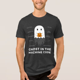 Ghost in the Machine Code, Funny Coder Halloween Tri-Blend Shirt