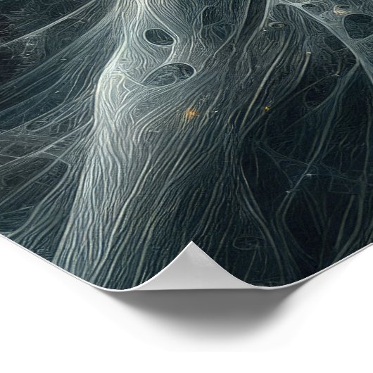 Ghost in the Machine: Een Steampunk Abstracte Kuns Poster (Hoek)