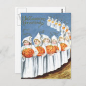 Ghost Jack O lantaarn pompoen kostuum Briefkaart (Voorkant / Achterkant)