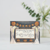 Ghost Jack O Lantaarn Pompoen vogelverschrikker Briefkaart (Staand voorkant)