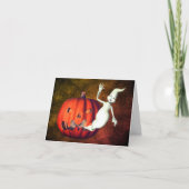 Ghost Jack O Lantern Cute Halloween Note Kaart (Voorkant)