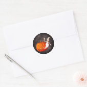 Ghost Jack O Lantern Halloween Funny Ronde Sticker (Envelop)