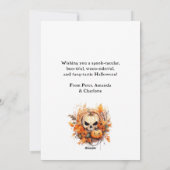 Ghost Jack O'Lantern Happy Halloween Kaart (Achterkant)