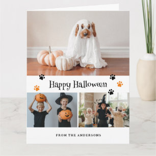 Ghost Jack O'Lantern Pet Photo Halloween Kaart
