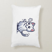 Ghost Kat Halloween kostuum Accent Kussen (Achterkant (Verticaal))