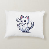 Ghost Kat Halloween kostuum Accent Kussen (Achterkant)