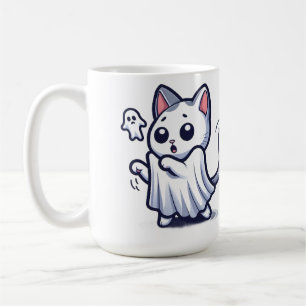 Ghost Kat Halloween kostuum Koffiemok
