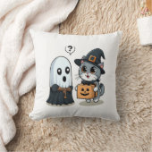 Ghost Kat Halloween kostuum Kussen (Deken)