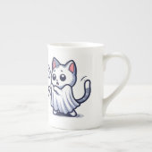 Ghost Kat Halloween kostuum Porselein Kop (Rechts)