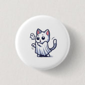 Ghost Kat Halloween kostuum Ronde Button 3,2 Cm (Voorkant)