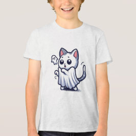 Ghost Kat Halloween kostuum Tri-Blend Shirt