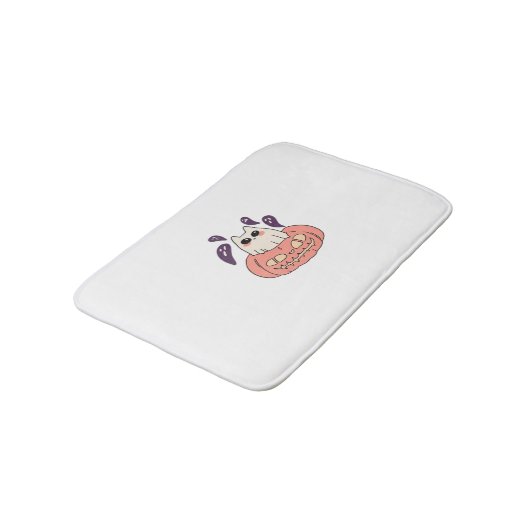 Ghost Kat in een pompoen Classic T-Shirt Badmat (Gekanteld)