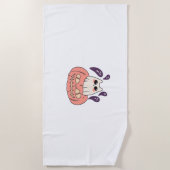 Ghost Kat in een pompoen Classic T-Shirt Strandlaken (Voorkant)