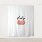 Ghost Kat in een pompoen Classic T-Shirt Wandkleed (Voorkant)