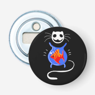 Ghost Kitty Cat Button Flesopener