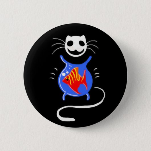 Ghost Kitty Cat Ronde Button 5,7 Cm (Voorkant)